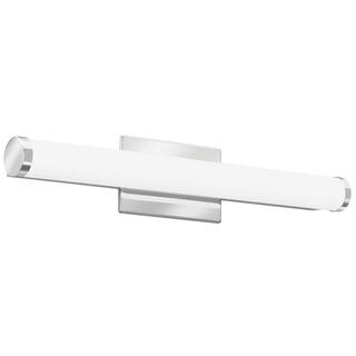 Lithonia Lighting 22.38 in. Chrome LED Selectable Color Temperature 300035004000K Dimmable LED Contemporary Cylinder Vanity Light FMVCCLS 24IN MVOLT 30K35K40K 90CRI KR M6