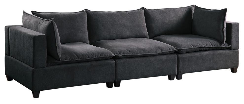 Madison Fabric Down Feather Sofa Couch   Transitional   Sofas   by Lilola Home  Houzz