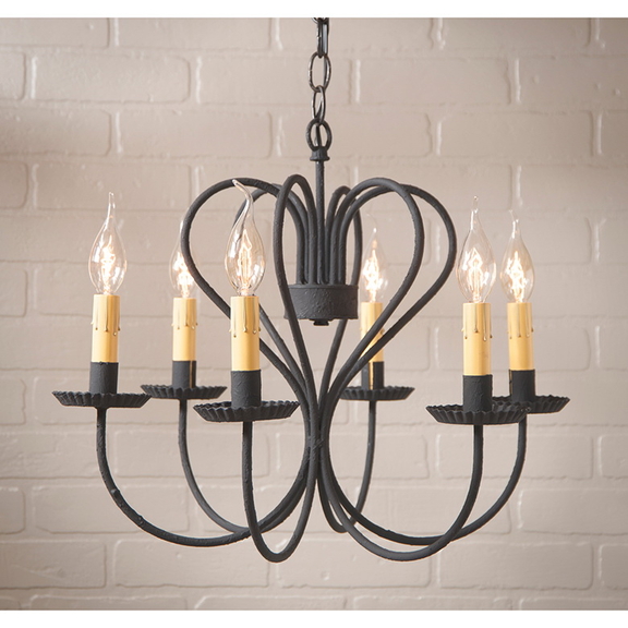 Irvin's Tinware 689BK Large Georgetown Chandelier ...