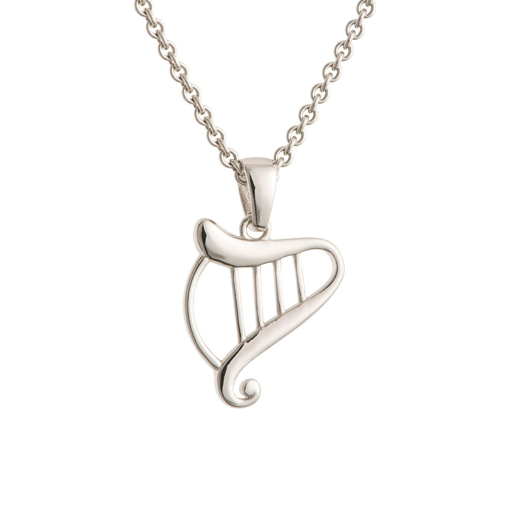 Galway Crystal Harp Sterling Silver Pendant