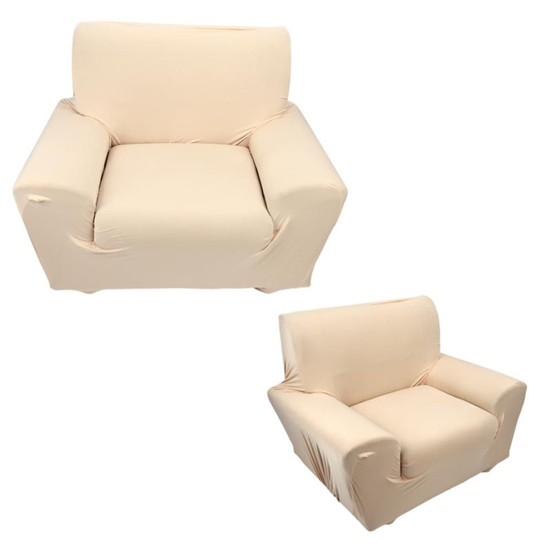 Stretch Slipcover Chair Loveseat Sofa Couch Protect Elastic Cover Sofa Slipcove Single Seater Beige