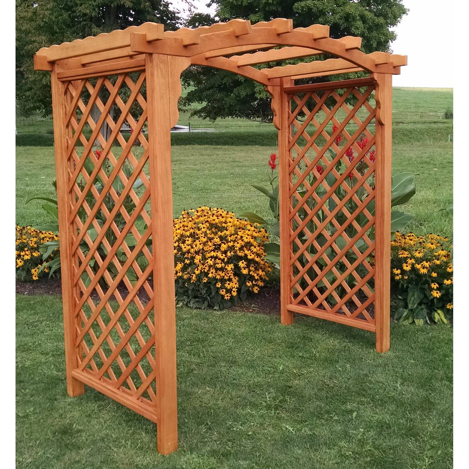 A &amp; L Furniture Jamesport 7.3 ft. High Wood Arbor