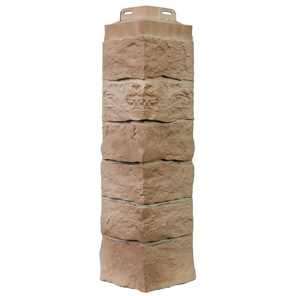 Novik Stone SK - 6.1 in. x 21.25 in. Stacked Stone in Sand Blend - Corner (7.92 lin. ft. per Box) Trim Siding 120140012
