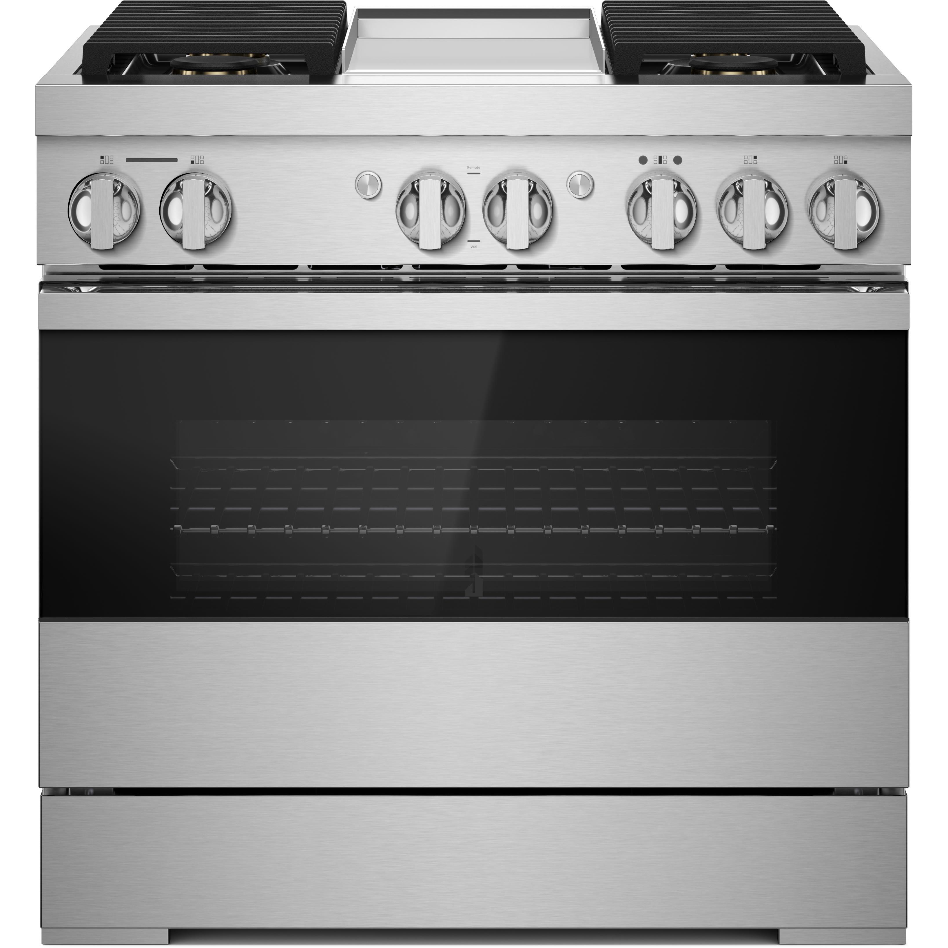 JennAir 36-inch Freestanding Dua-Fuel Range with JennAir® Culinary Center JDRP536HM