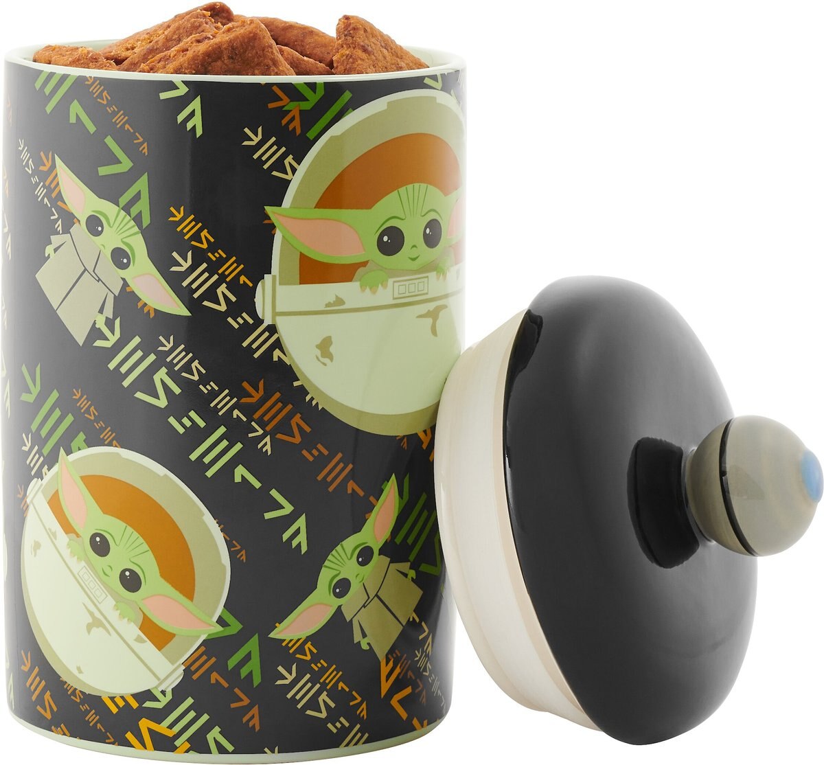 STAR WARS THE MANDALORIAN THE CHILD Aurebesh Ceramic Treat Jar