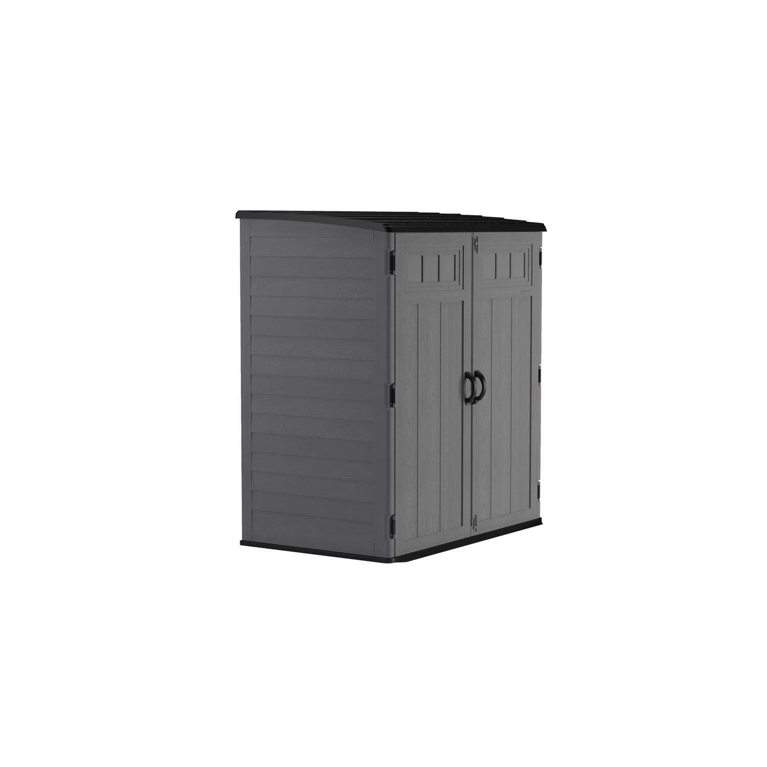 Suncast 5 ft. x 3 ft. Resin Vertical Pent Storage Shed with Floor Kit