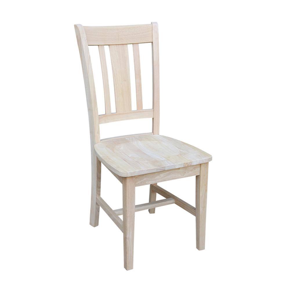 International Concepts San Remo Unfinished Wood Slat Back Dining Chair (Set of 2) C-10P