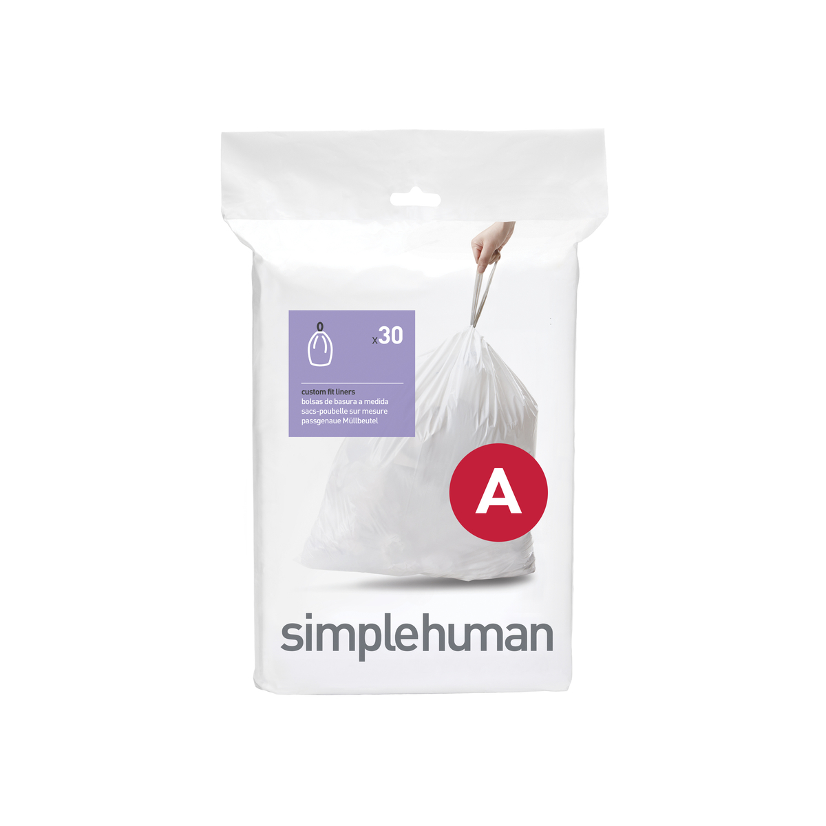 simplehuman 12 gal Trash Bags  A Pkg30