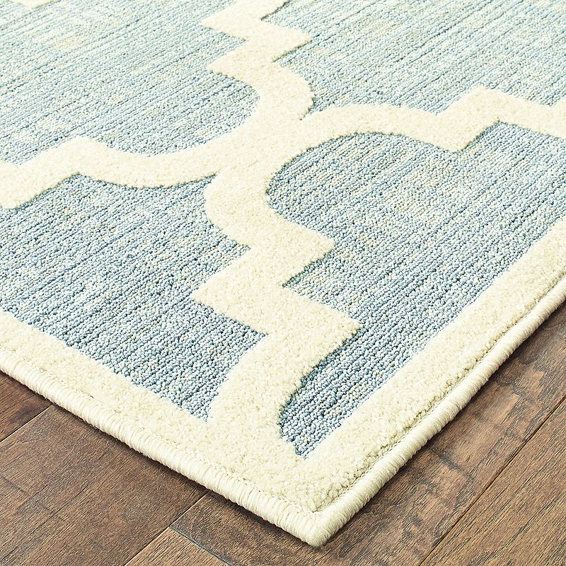 StyleHaven Belize Scalloped Lattice Indoor Outdoor Rug