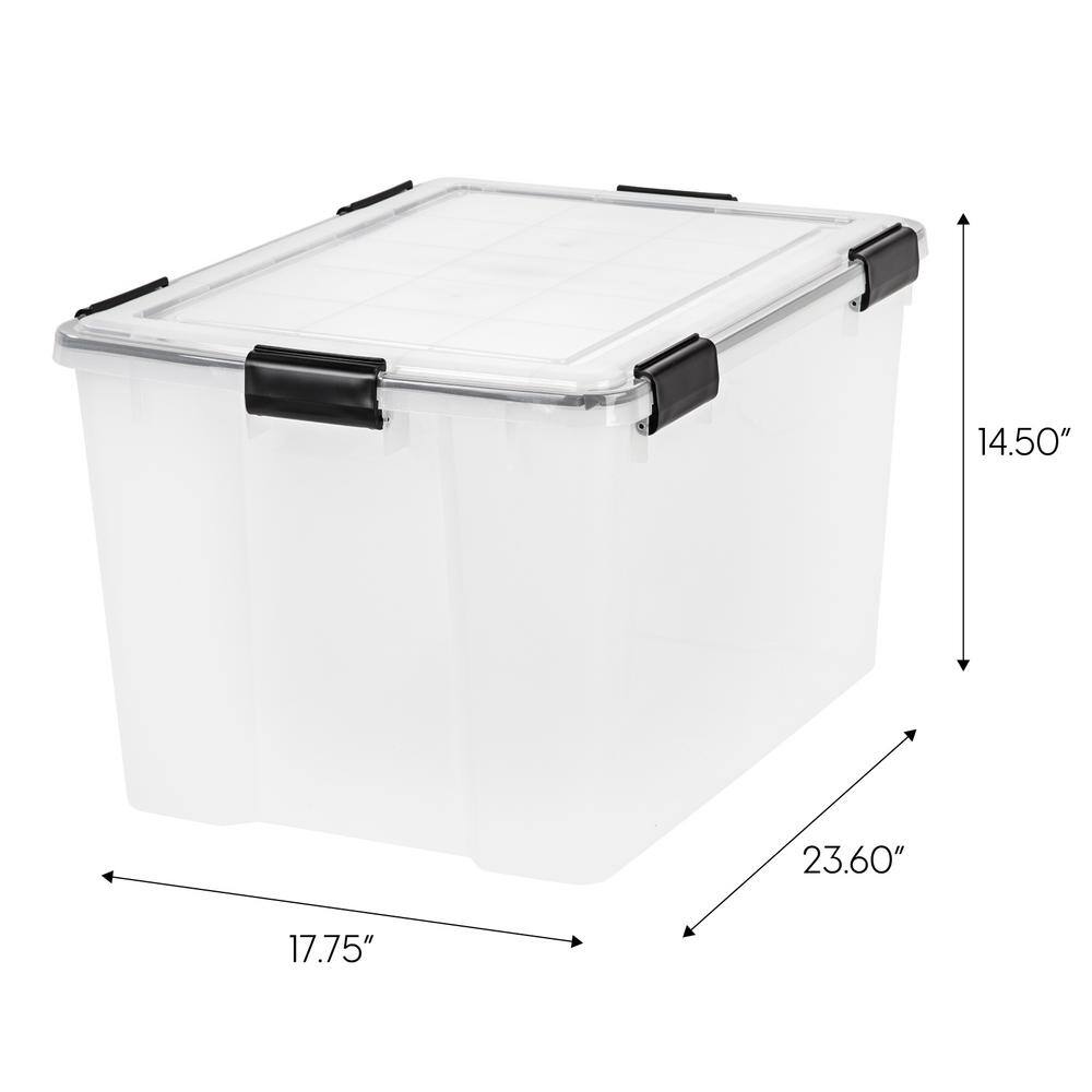 IRIS 74 Qt. WeatherPro Storage Box in Clear 110586