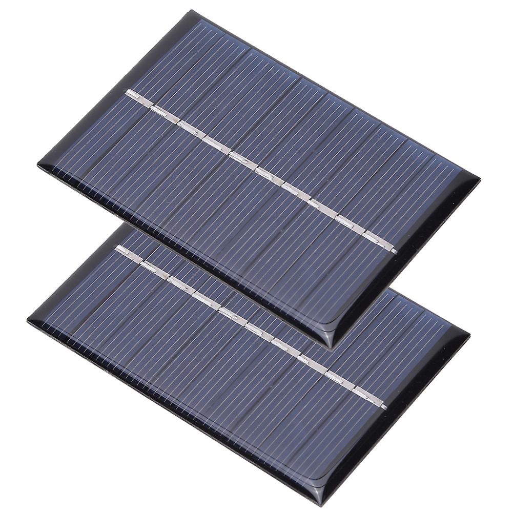 2pcs 0.6w 5v Polysilicon Solar Panel Charging Power Board Charger For Small Power Appliances 80x55mm