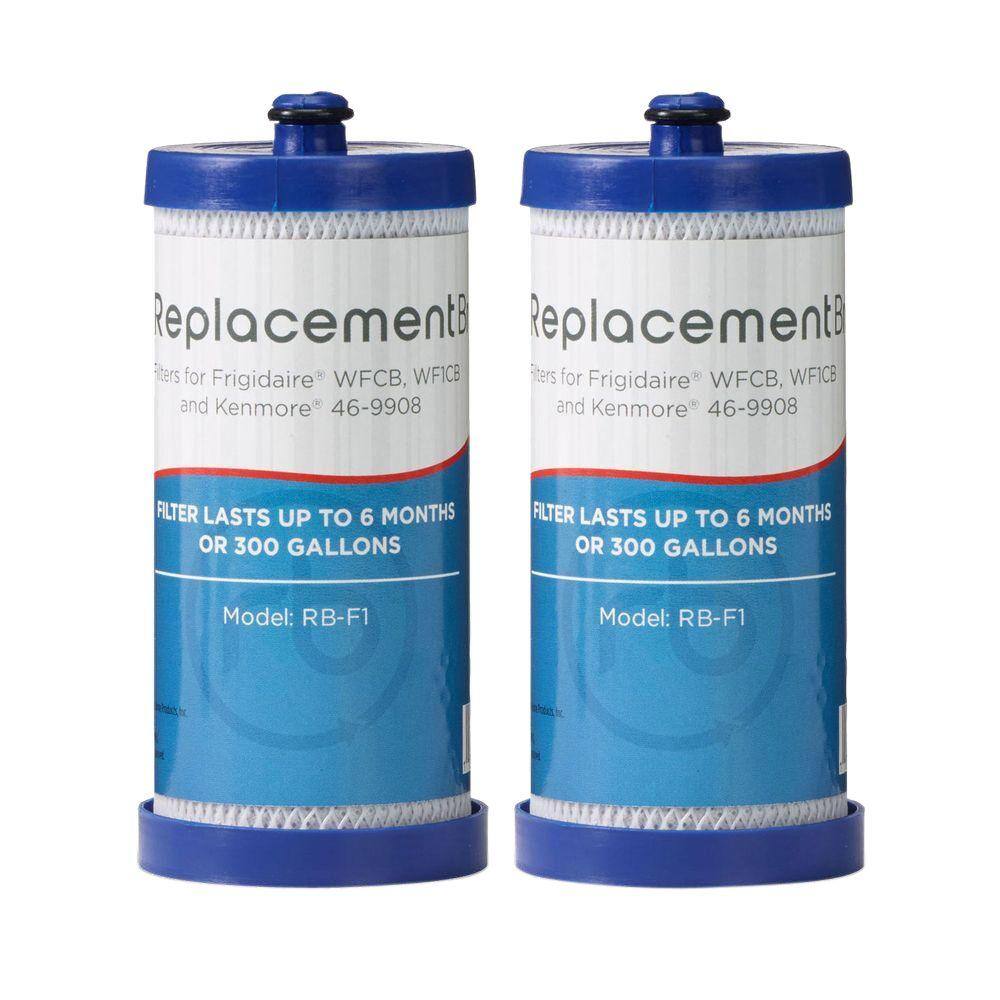 ReplacementBrand WFCBWF1CB Comparable Refrigerator Water Filter (2-Pack) RB_F1_2_PACK