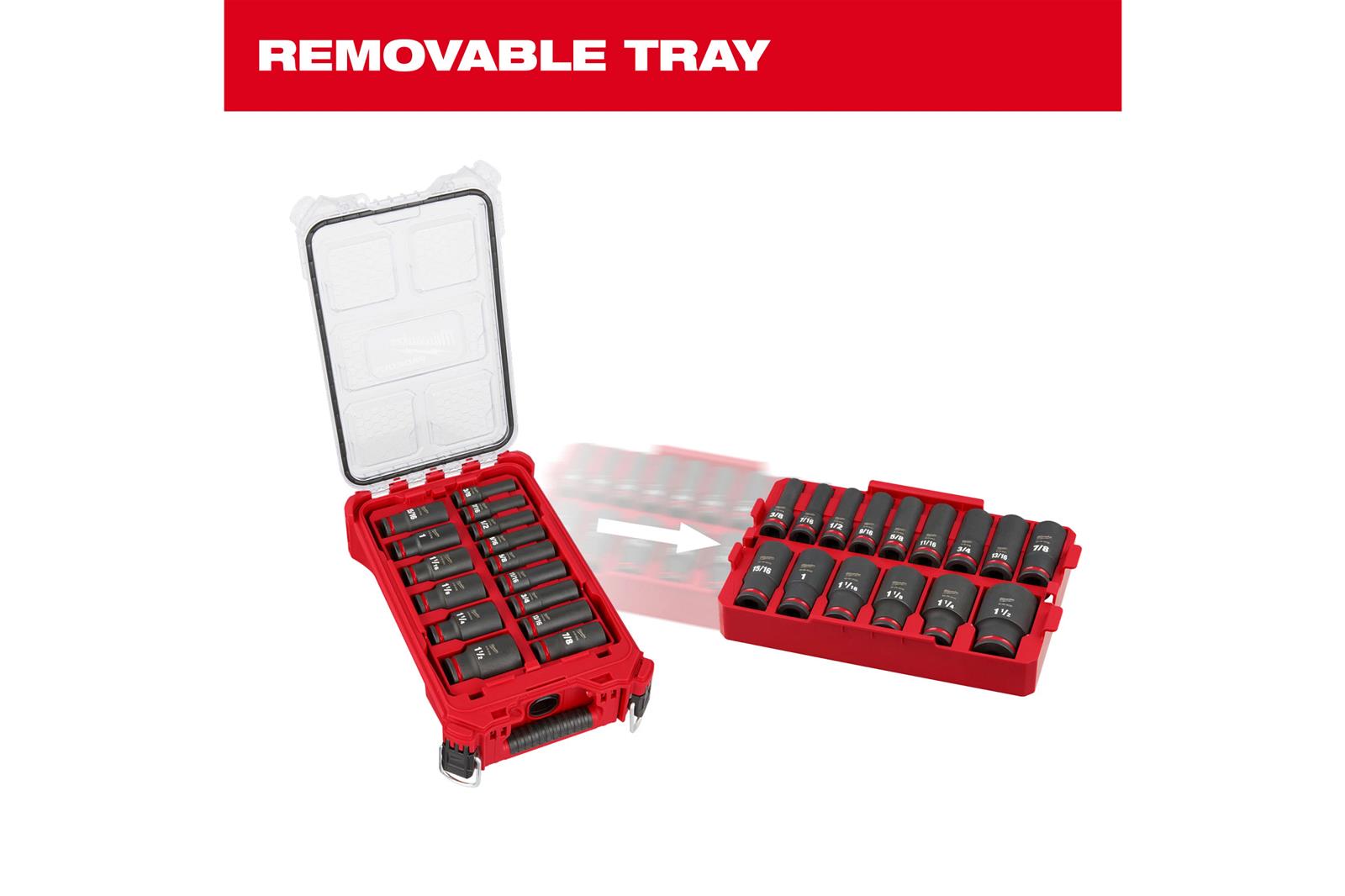 Milwaukee Tool 49-66-6802 Milwaukee PACKOUT SHOCKWAVE Impact-Duty Sockets Sets