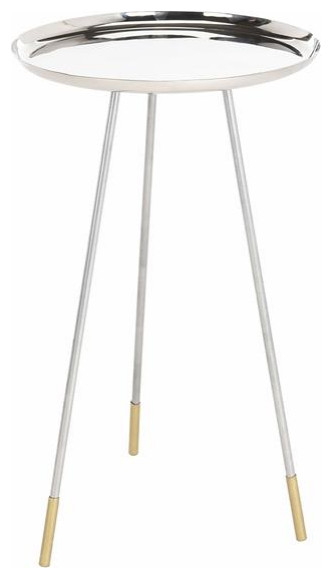 Calix Tri Leg Contemporary Glam Side Table  Fox4527B   Midcentury   Side Tables And End Tables   by BisonOffice  Houzz