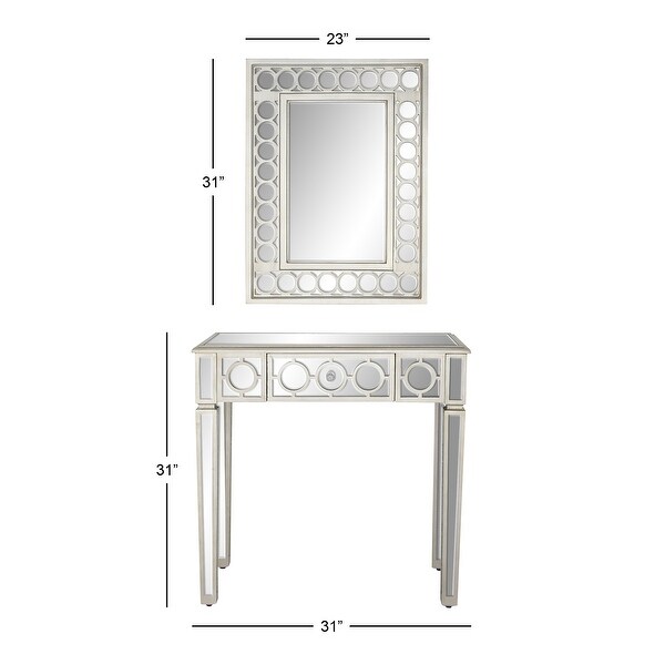 Grey MDF Glam Console Table (Set of 2) - S/2 31