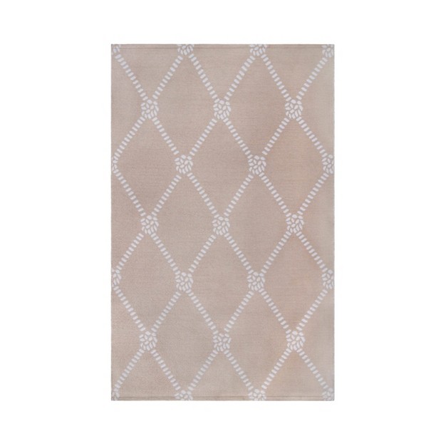 Modern Coastal Diamond Lattice Indoor Outdoor Area Rug By Blue Nile Mills