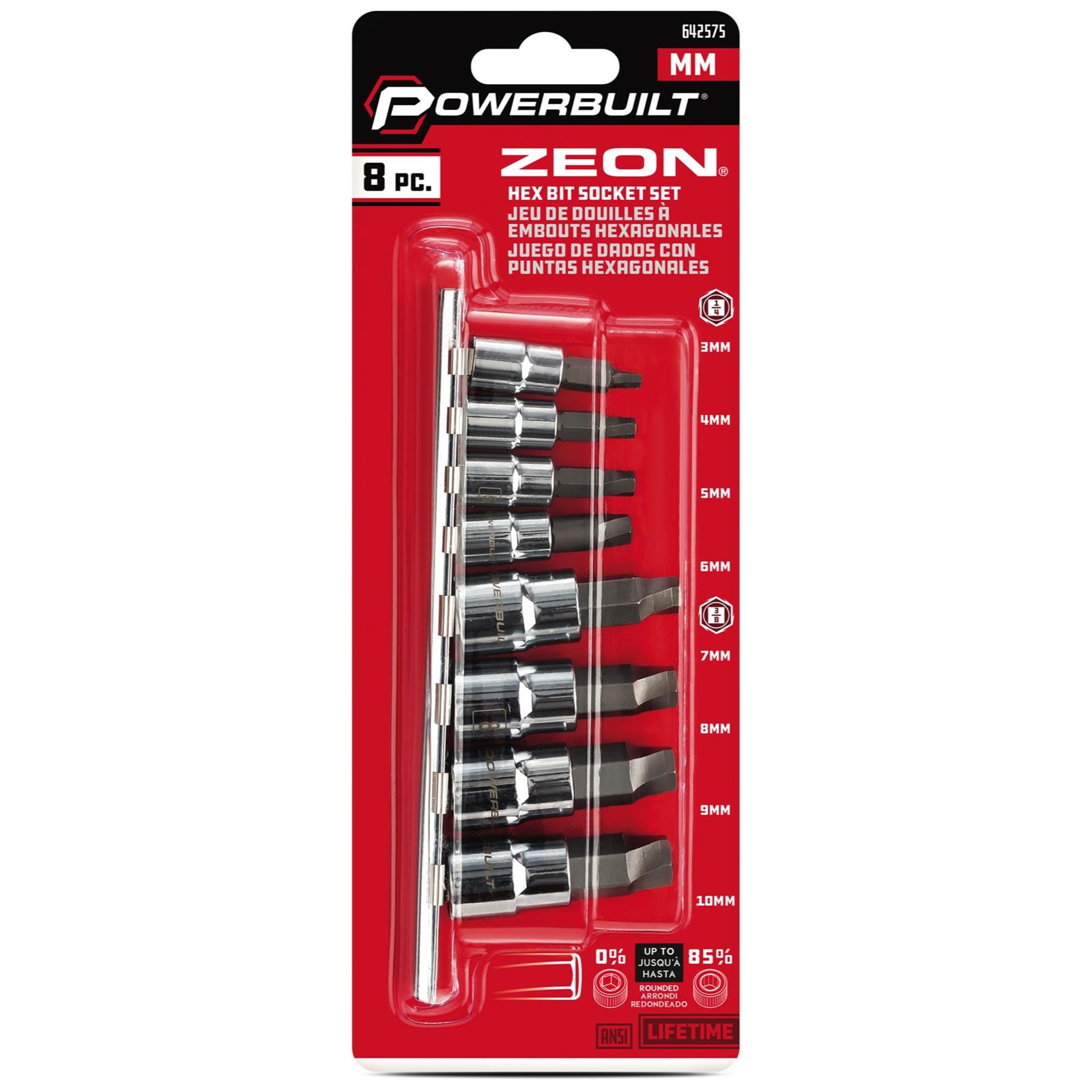 Powerbuilt Tools 240094 Powerbuilt Zeon Hex Bit Socket Sets