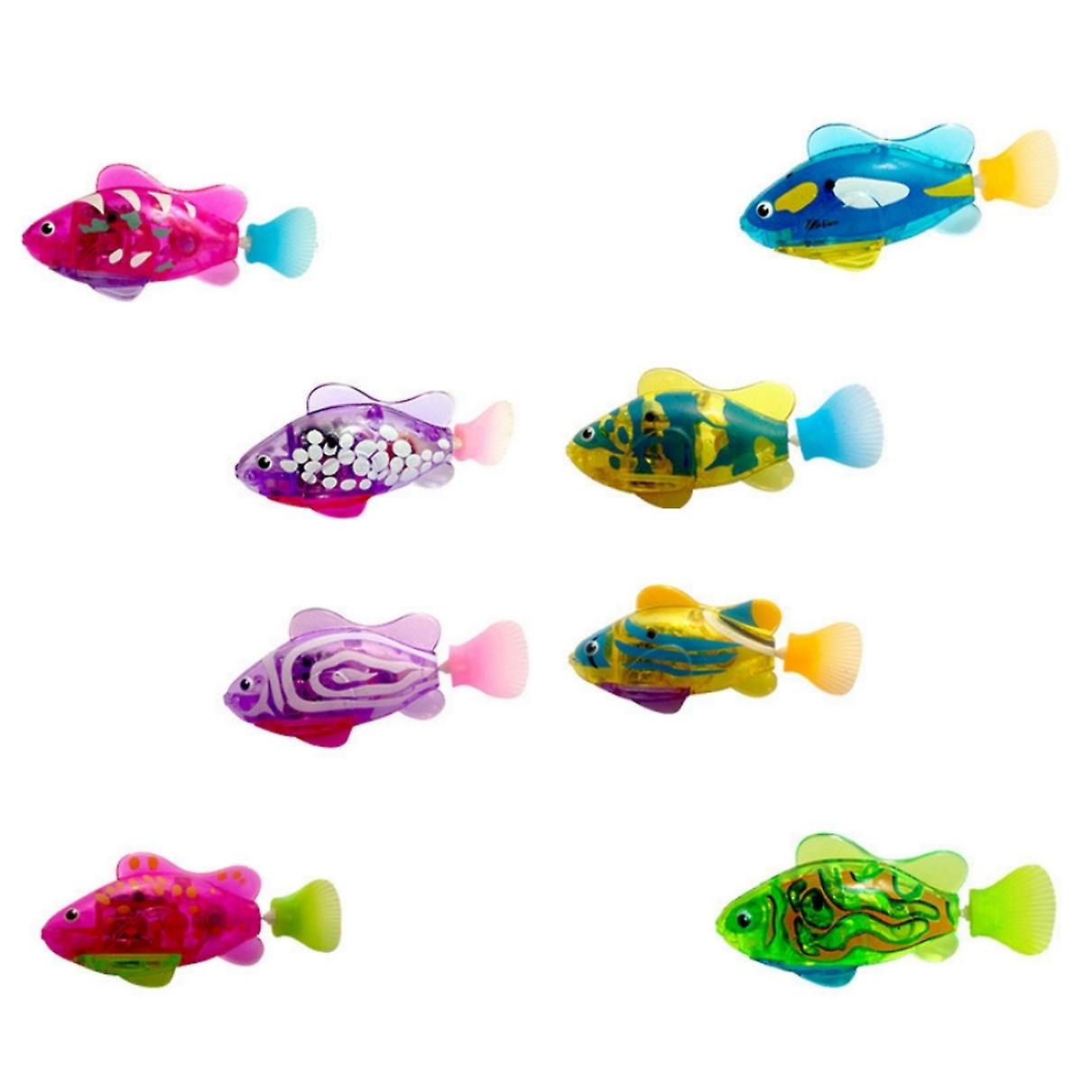 1pc Light-up Electric Fish Toy (with 2 Batteries， Random Color)， Swimming Electronic Fish Pet Toys With Intelligent Swing Motion For Kids' Bath Time P