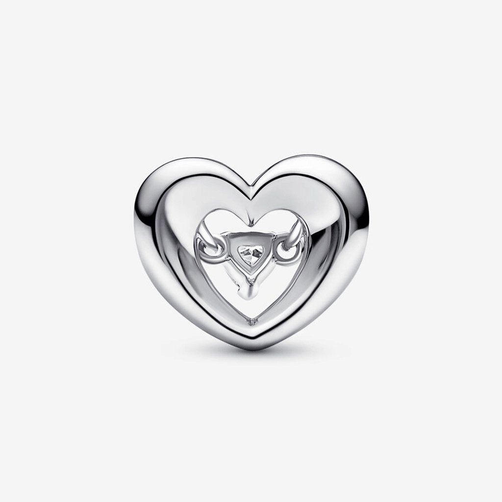 PANDORA  Radiant Heart & Floating Stone Charm