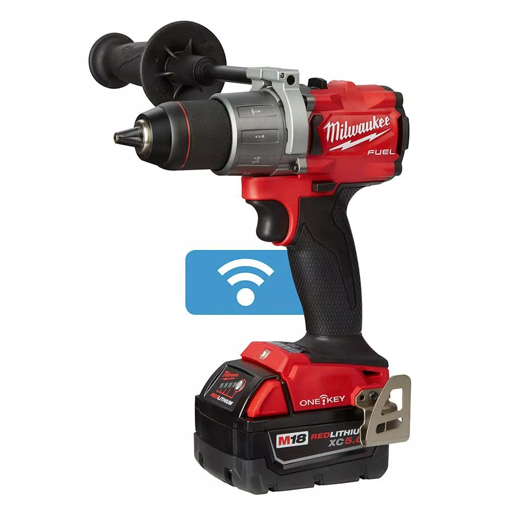 Milwaukee M18 FUEL ONE-KEY 18-Volt Lithium-Ion Brushless Cordless 1/2 in. Hammer Drill/Driver Kit with Two 5.0 Ah Batteries and#8211; XDC Depot