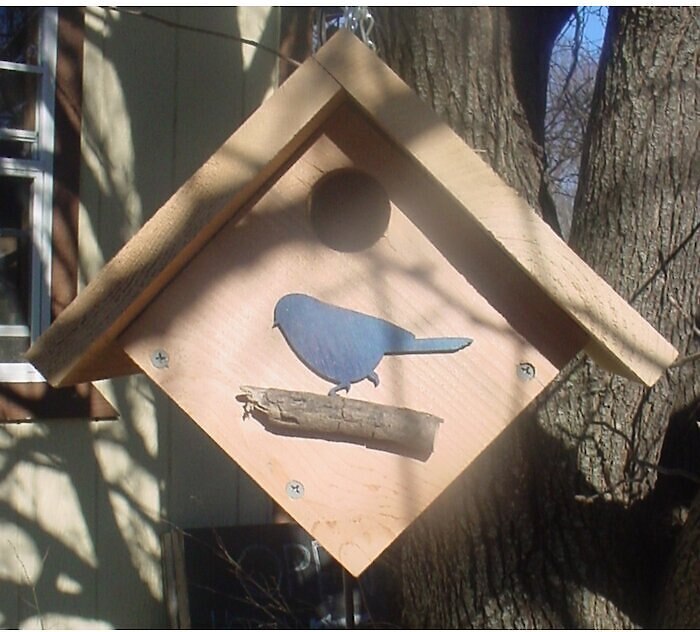 Bird Houses by Mark Cedar Cube Bird House