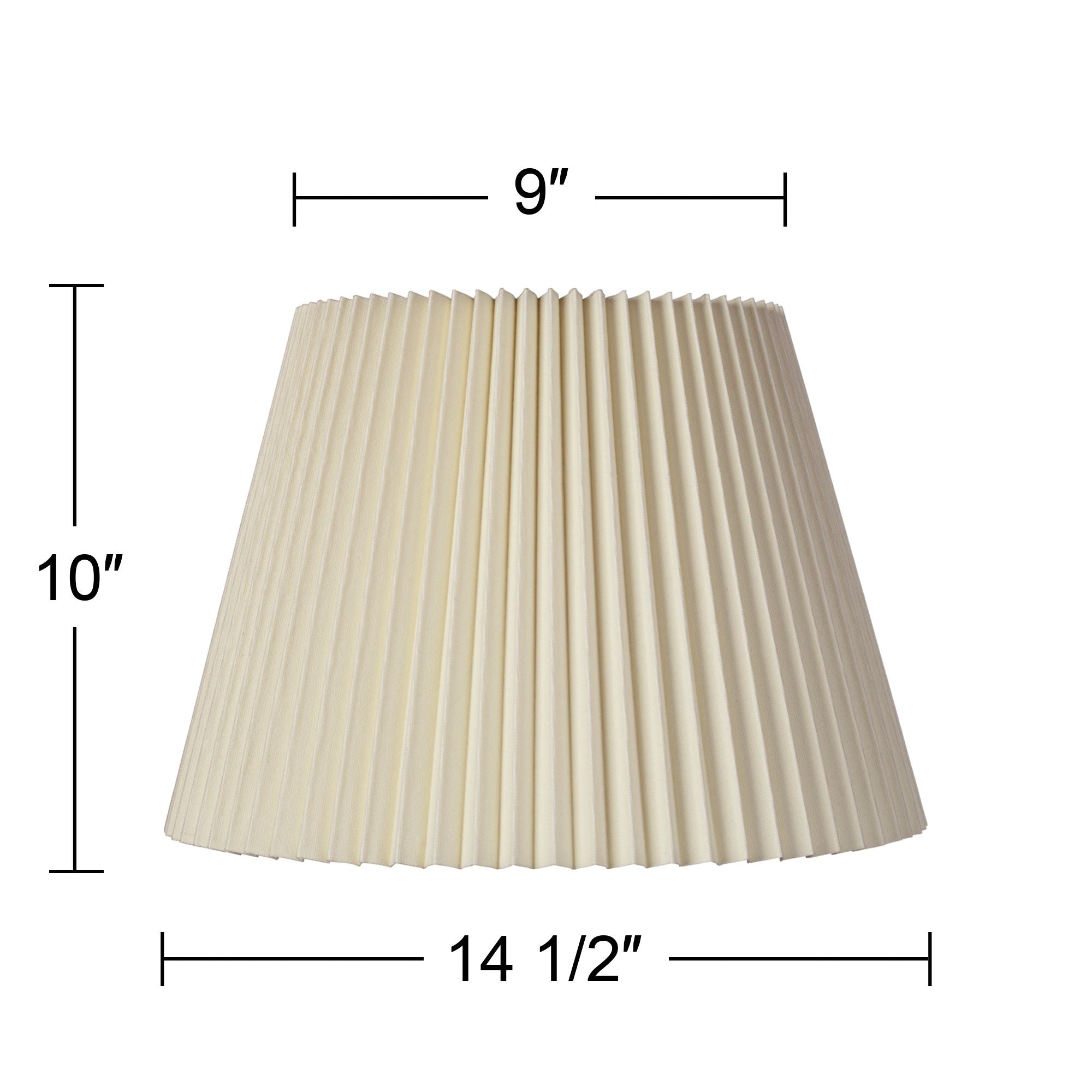 Brentwood Set of 2 Drum Lamp Shades Ivory Knife Pleat Medium 8