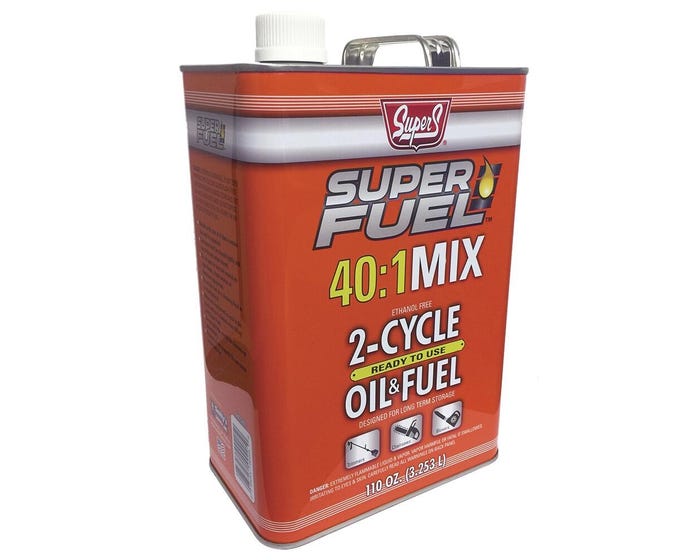 Super S Super Fuel Pre-Mixed 40:1 2-Cycle Fuel， 110 oz.