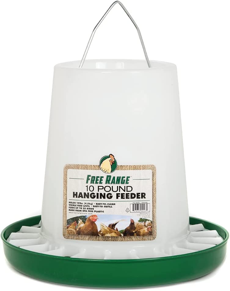 Free Range Hanging Poultry Feeder | Twist Lock Base | 10 Pound