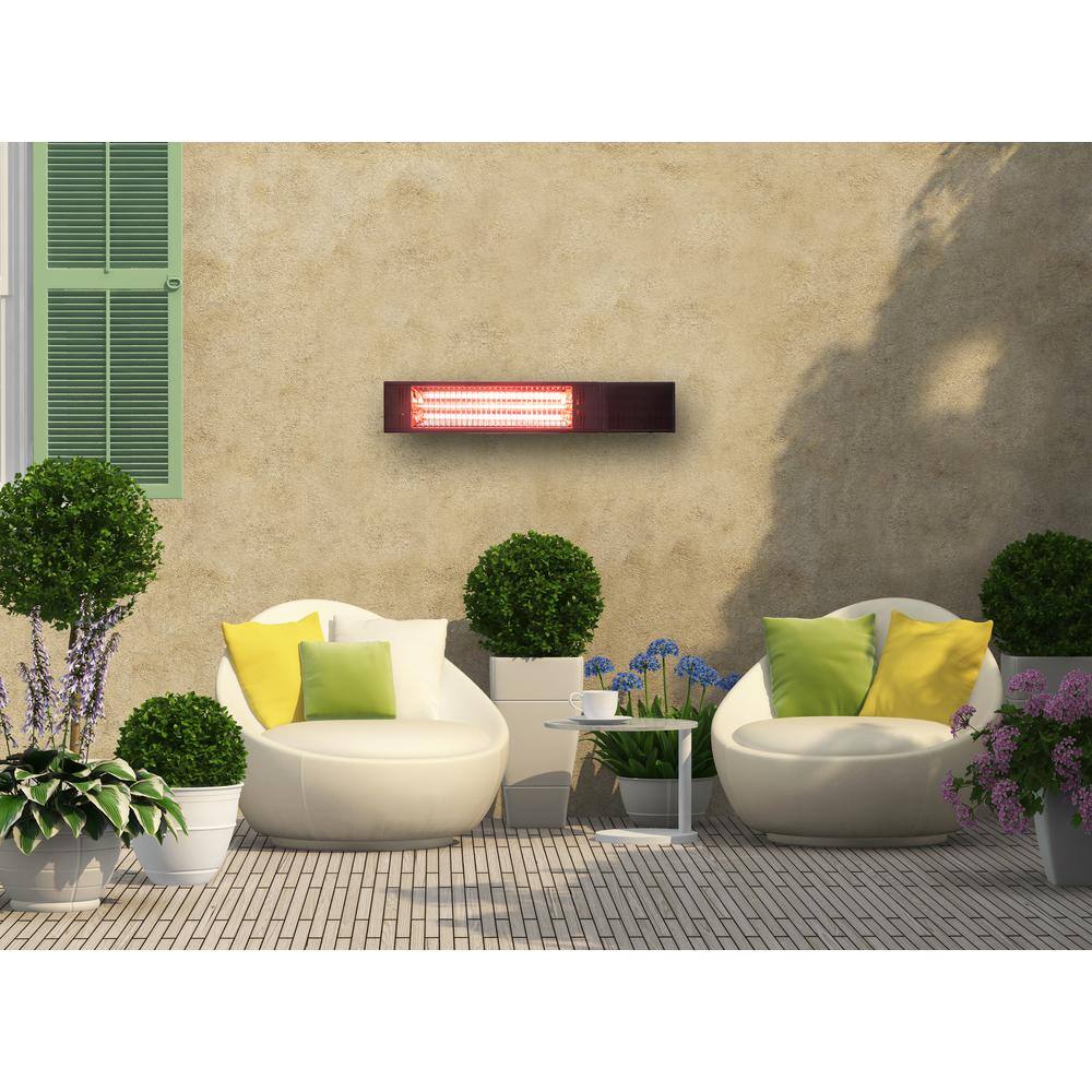 Westinghouse 1500-Watt Infrared Wall-Mounted Electric Outdoor Heater with Gold Tube and Remote Control WES31-1892