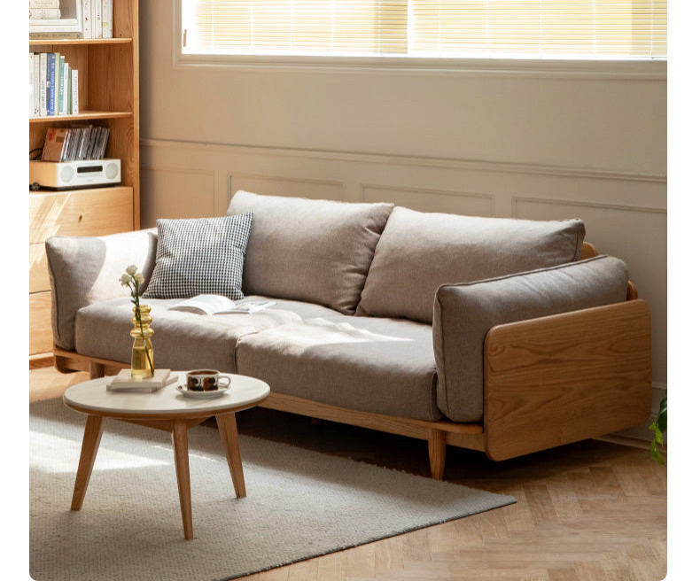 Oak Nordic Solid Wood Sofa   Midcentury   Sofas   by GVAwood  Houzz
