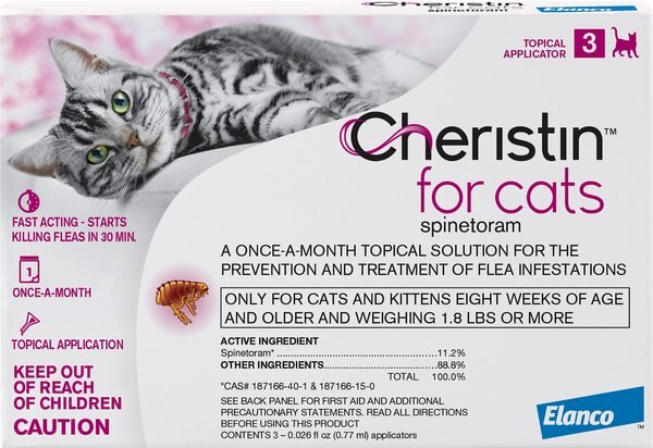 Cheristin Flea Spot Treatment for Cats， over 1.8 lbs