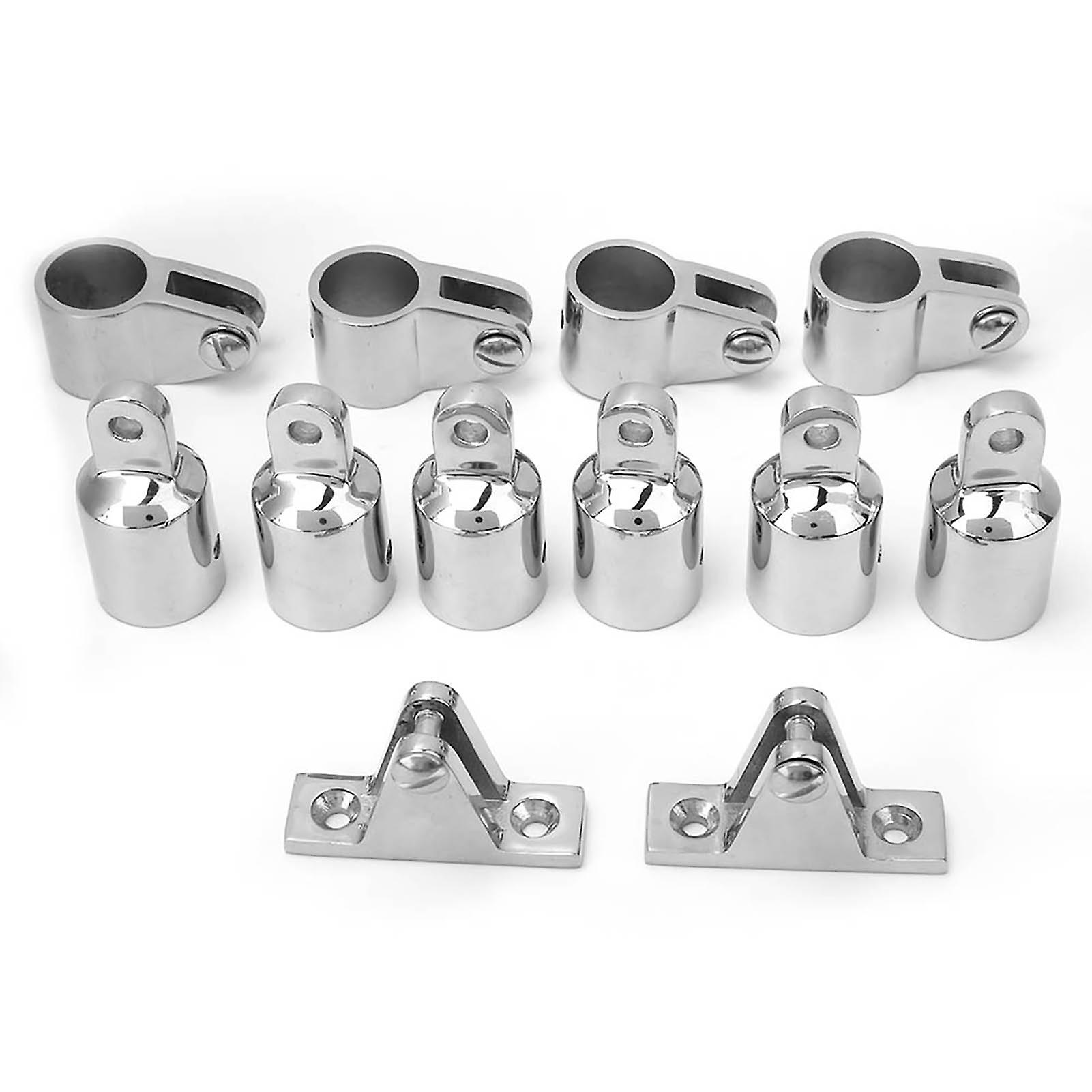 12pcs Stainless Steel Bimini Top Fitting Hardware Set Jaw Slides  Deck Hinges Eye End