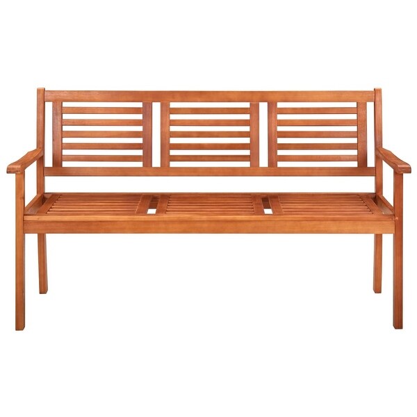 3-Seater Garden Bench with Cushion 59.1