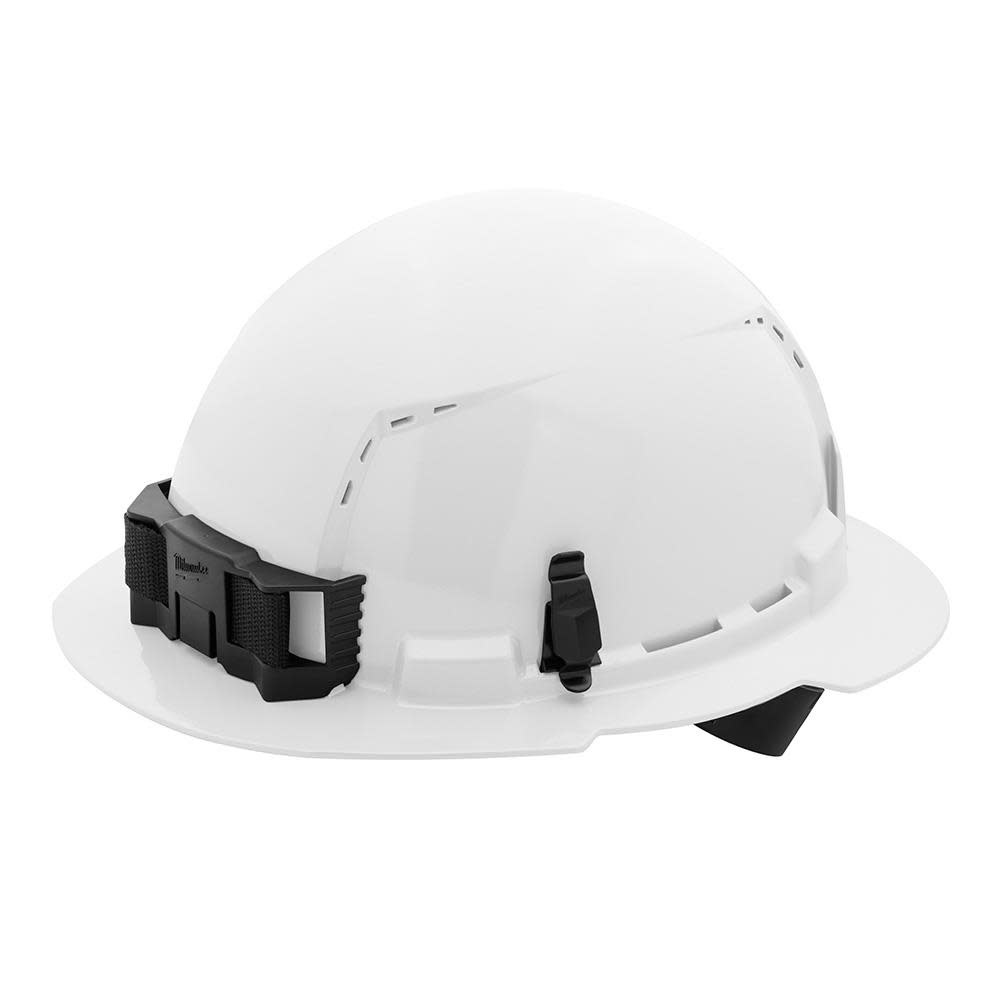 Milwaukee White Full Brim Vented Hard Hat with 4pt Ratcheting Suspension Type 1 Class C 48-73-1201 from Milwaukee