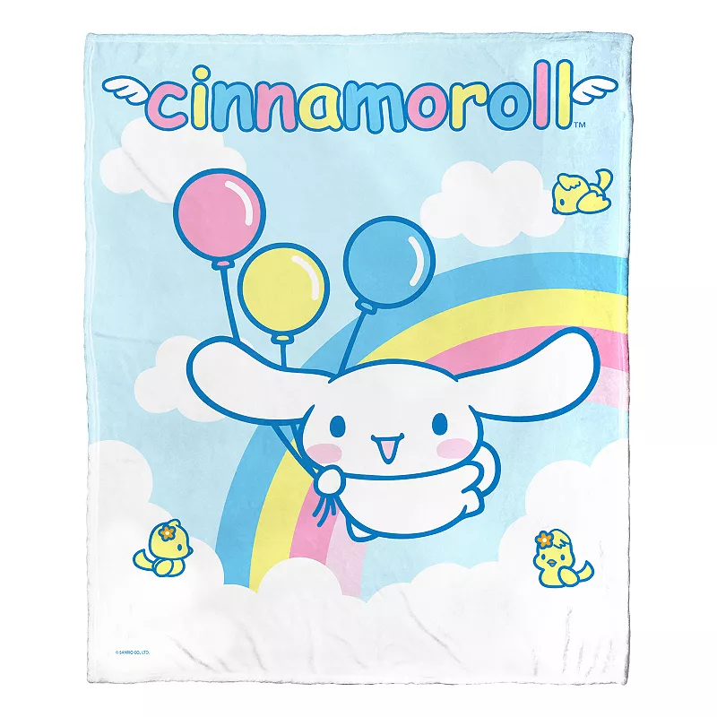 Cinnamoroll Rainbow Clouds Throw Blanket