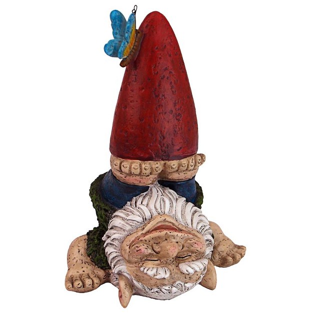 Design Toscano Topsy turvy Theo Garden Gnome Statue