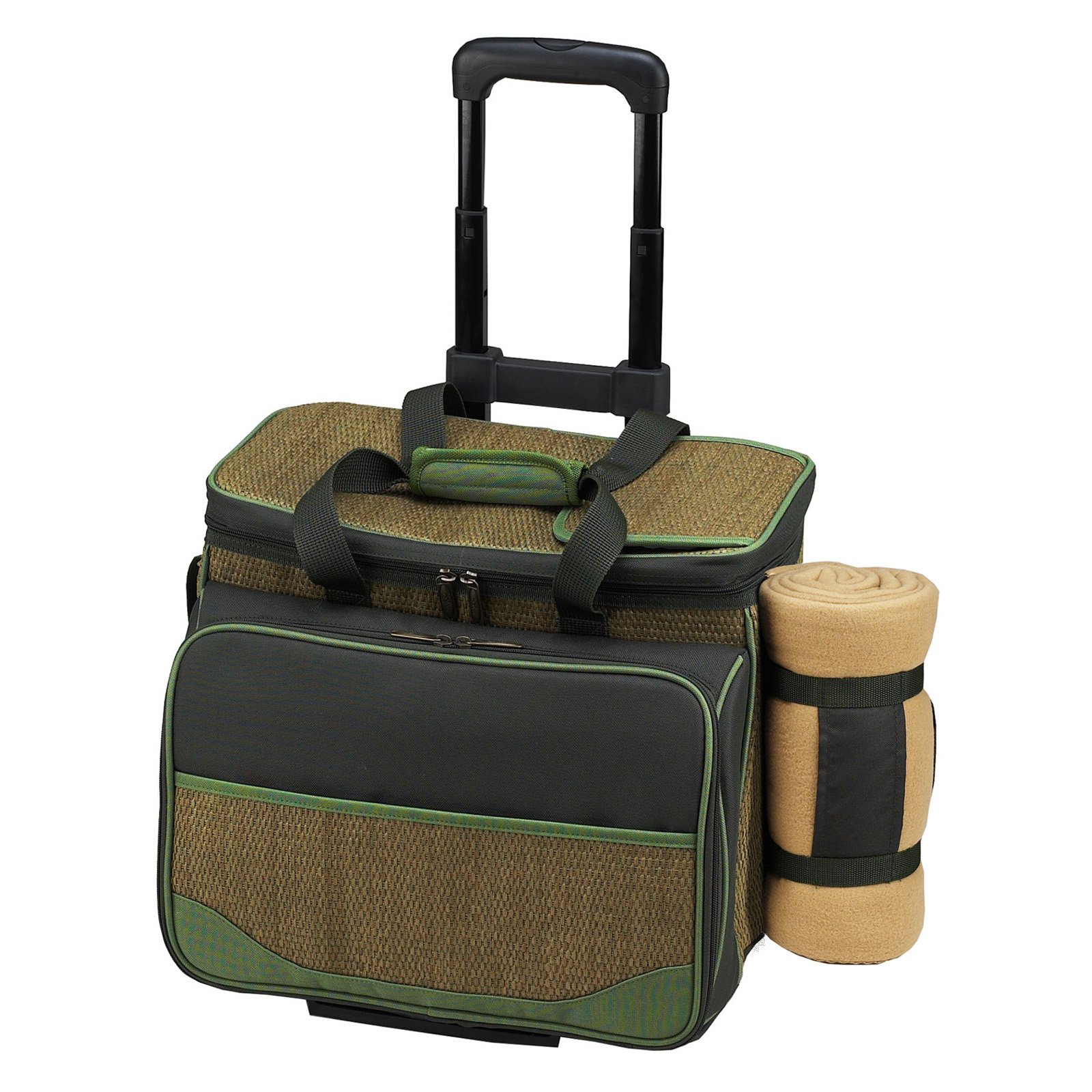 Picnic at Ascot 4 Person Equipped Picnic Cooler on Wheels with Blanket