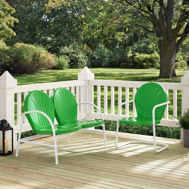 Griffith 2pc Outdoor Seating Set Kelly Green Crosley