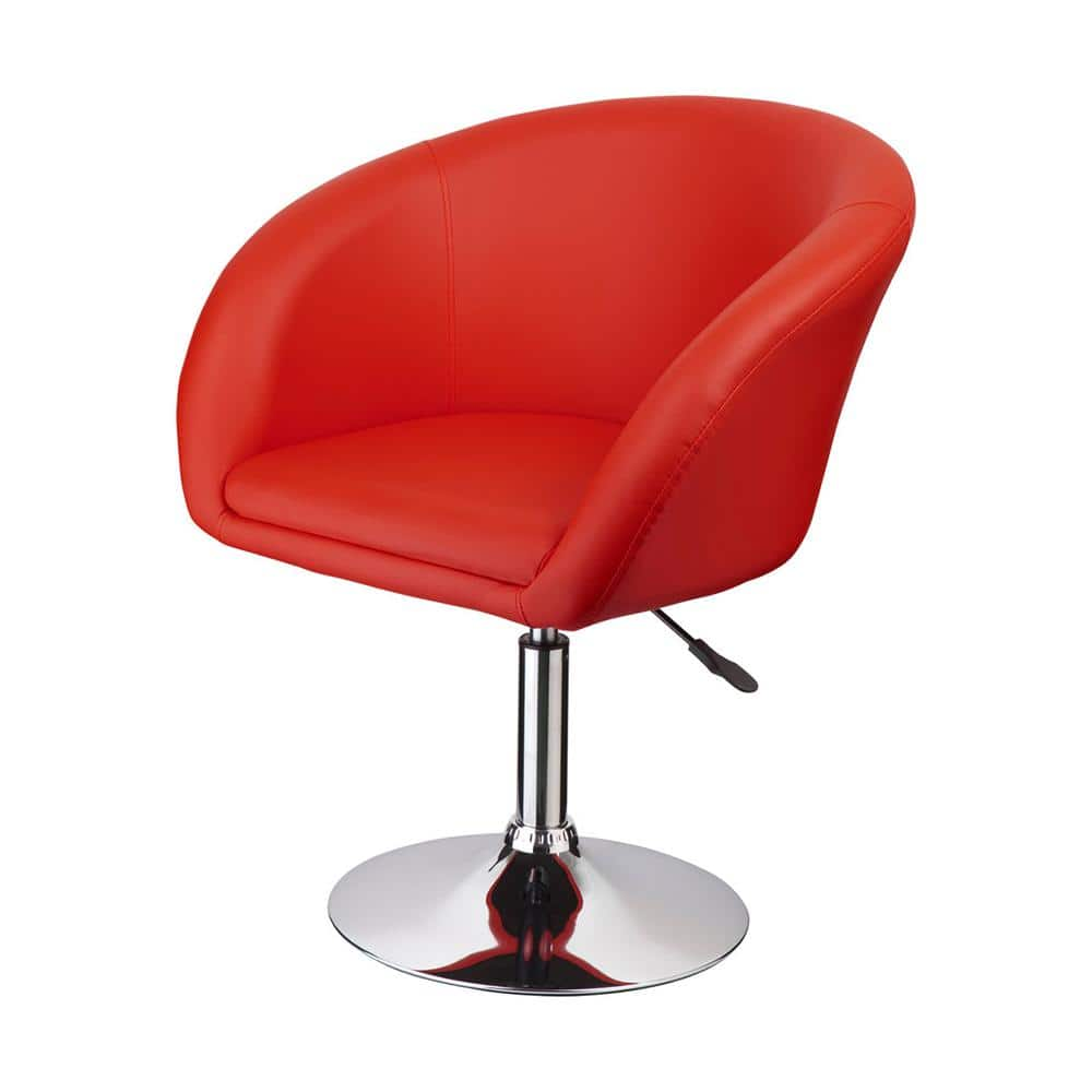 Wilson Red Adjustable Faux Leather Bar Stool WY440R