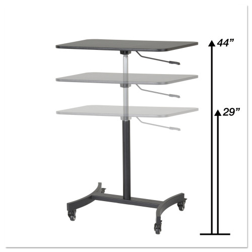 Victor DC500 High Rise Collection Mobile Adjustable Standing Desk， 30.75