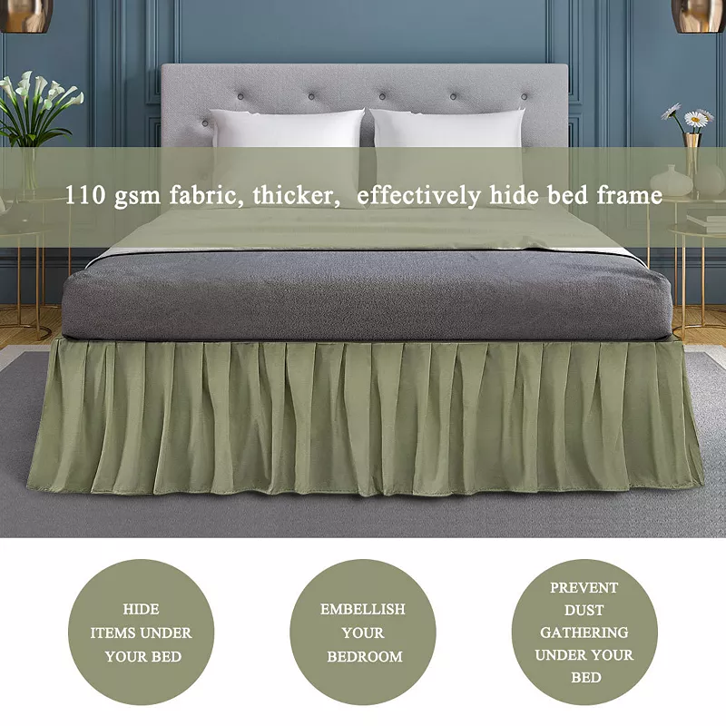 Polyester Bed Skirts 16 Drop Ruffled Brushed Soft Platform Full 54 x 75