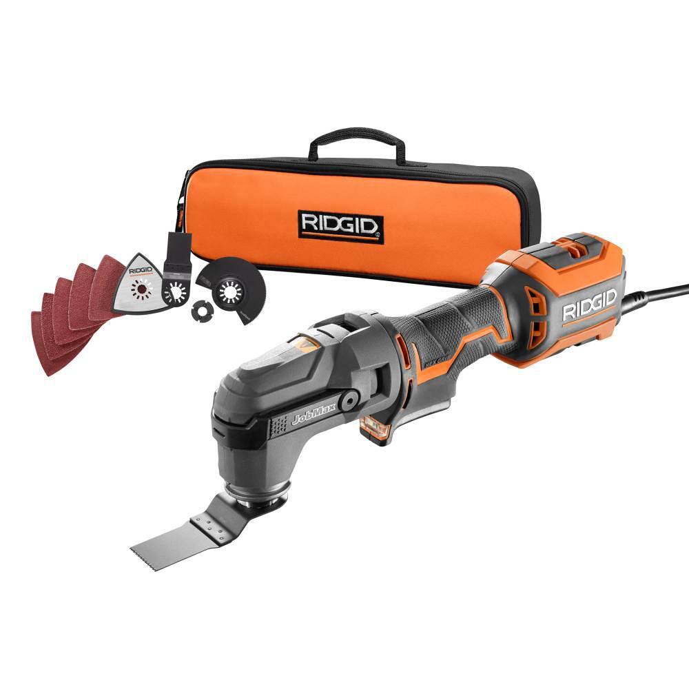 RIDGID 4 Amp Corded JobMax Multi-Tool with Tool-Free Head R28602