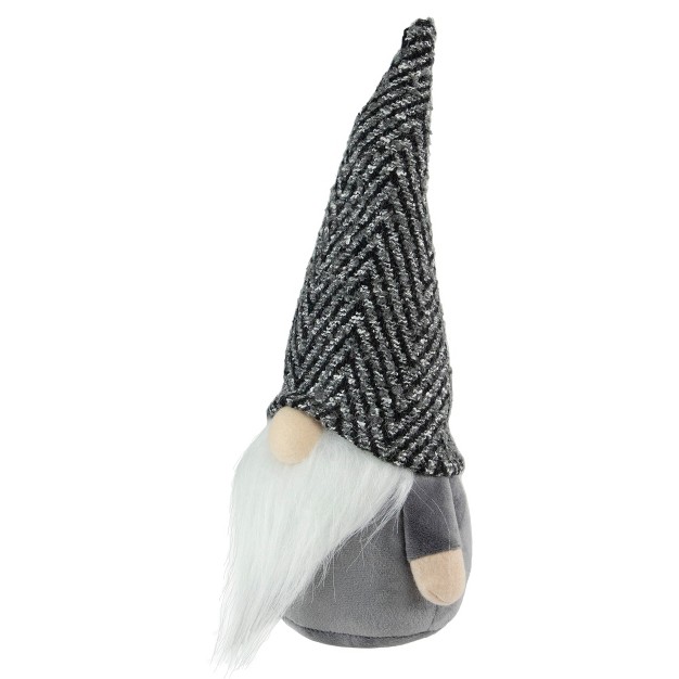 Gray And White Standing Gnome Tabletop Christmas Decoration