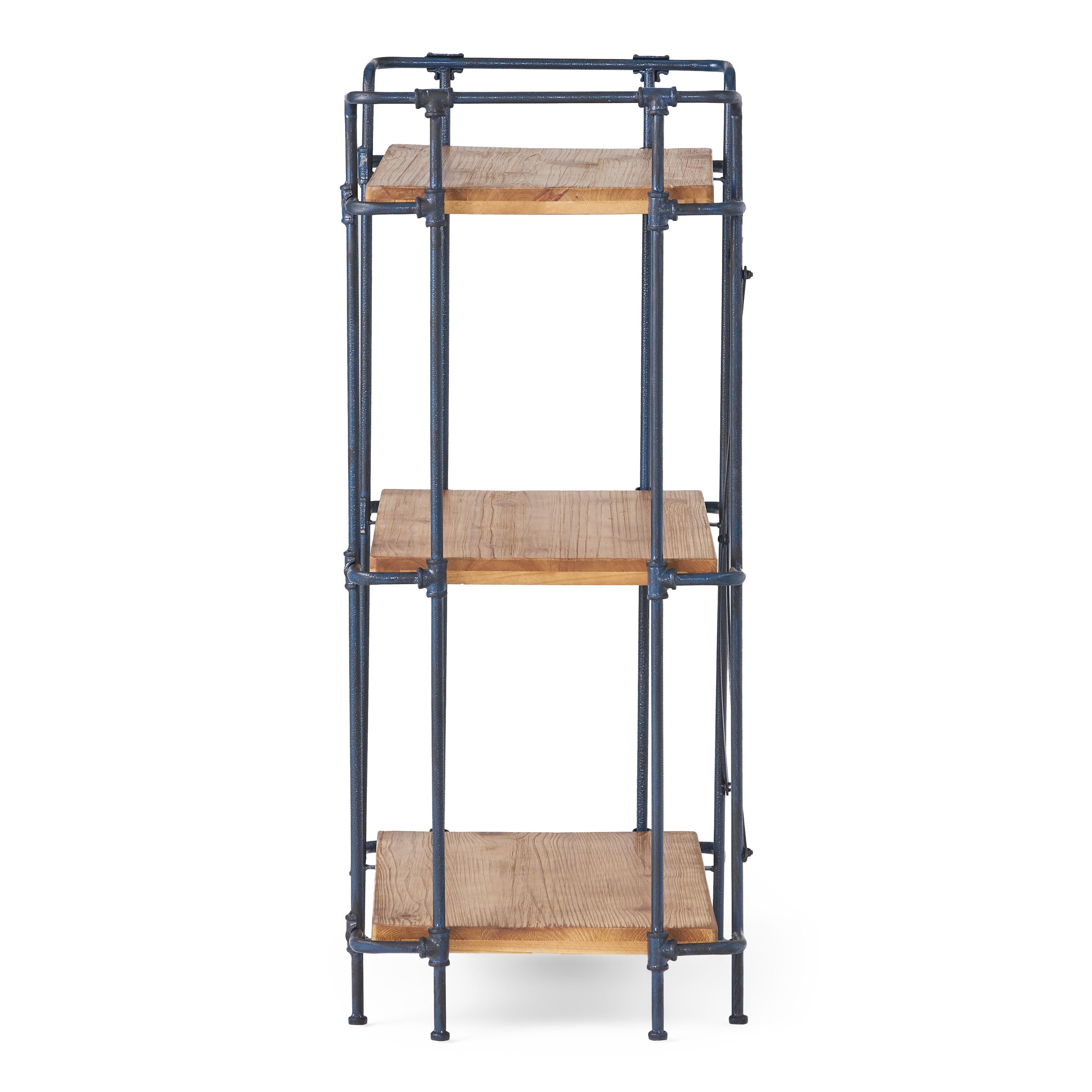 Mercia Industrial Pipe Design 3-Shelf Etagere Bookcase