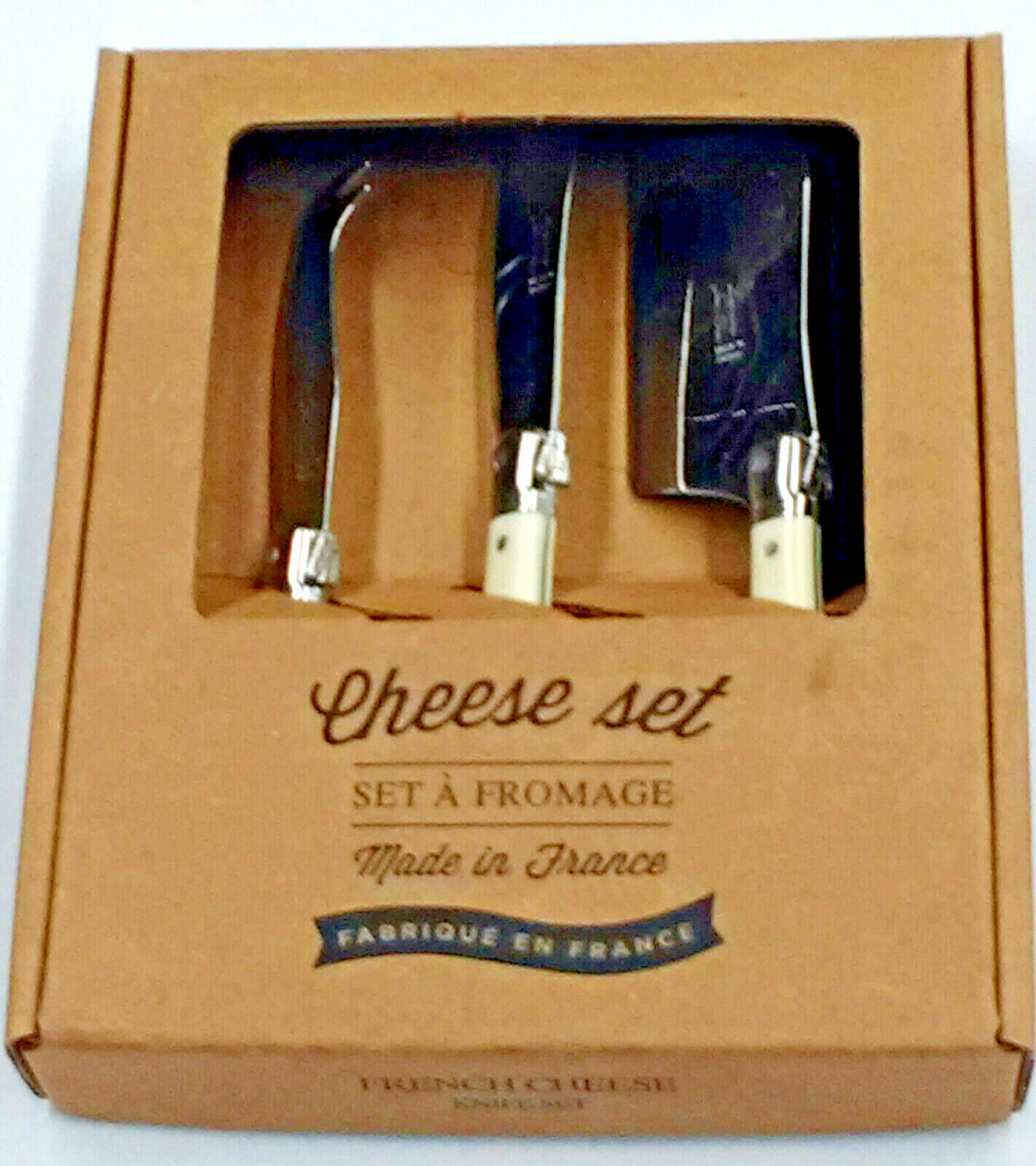 Laguiole Mini Cheese Set Ivory， Set of 3 Utensils， Boxed