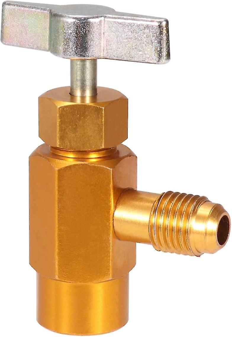 Air Conditioner Refrigerant Tap Threaded Valve Tool Opener (gold) (1pcs)