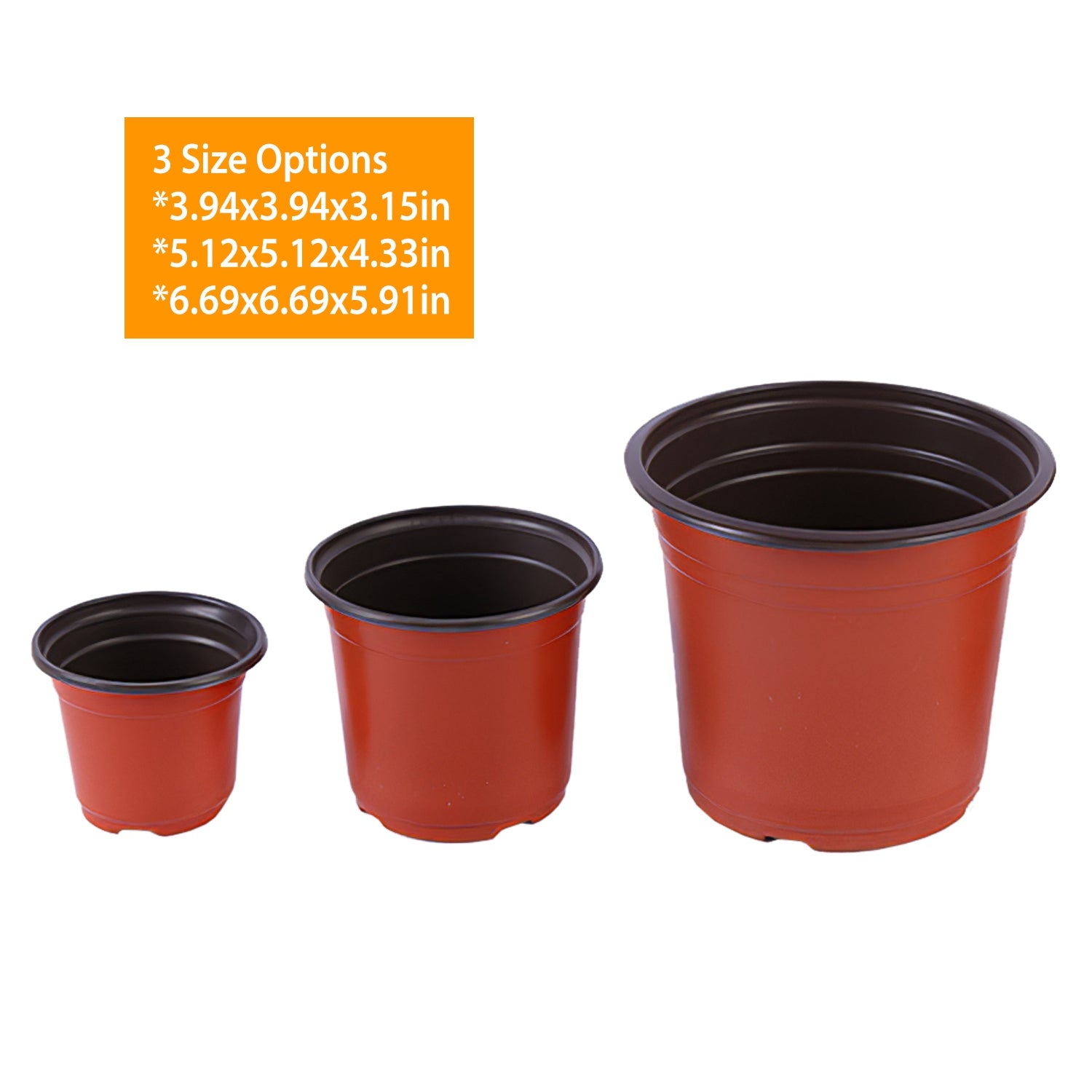 Seed Starting Pots, iMounTEK 100Pcs Plastic Plant Nursery Pots with 12Pcs Drainage Holes,3.94in