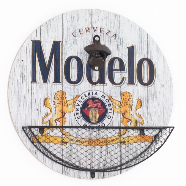 Modelo Beer Bottle Opener cap Catcher Wall Sign Panel American Art Decor