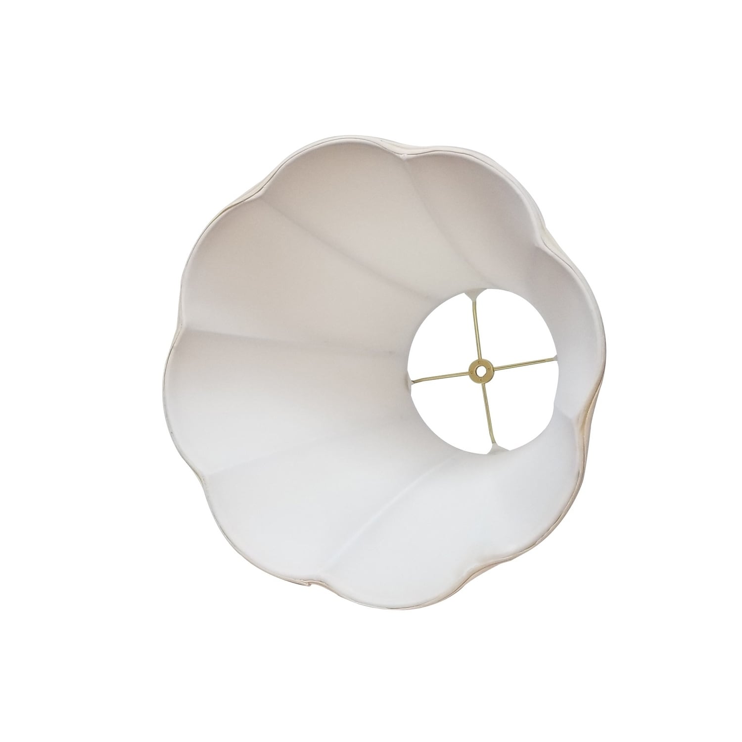 Royal Designs Bottom Scalloped Bell Lamp Shade in White， 8 x 16 x 13