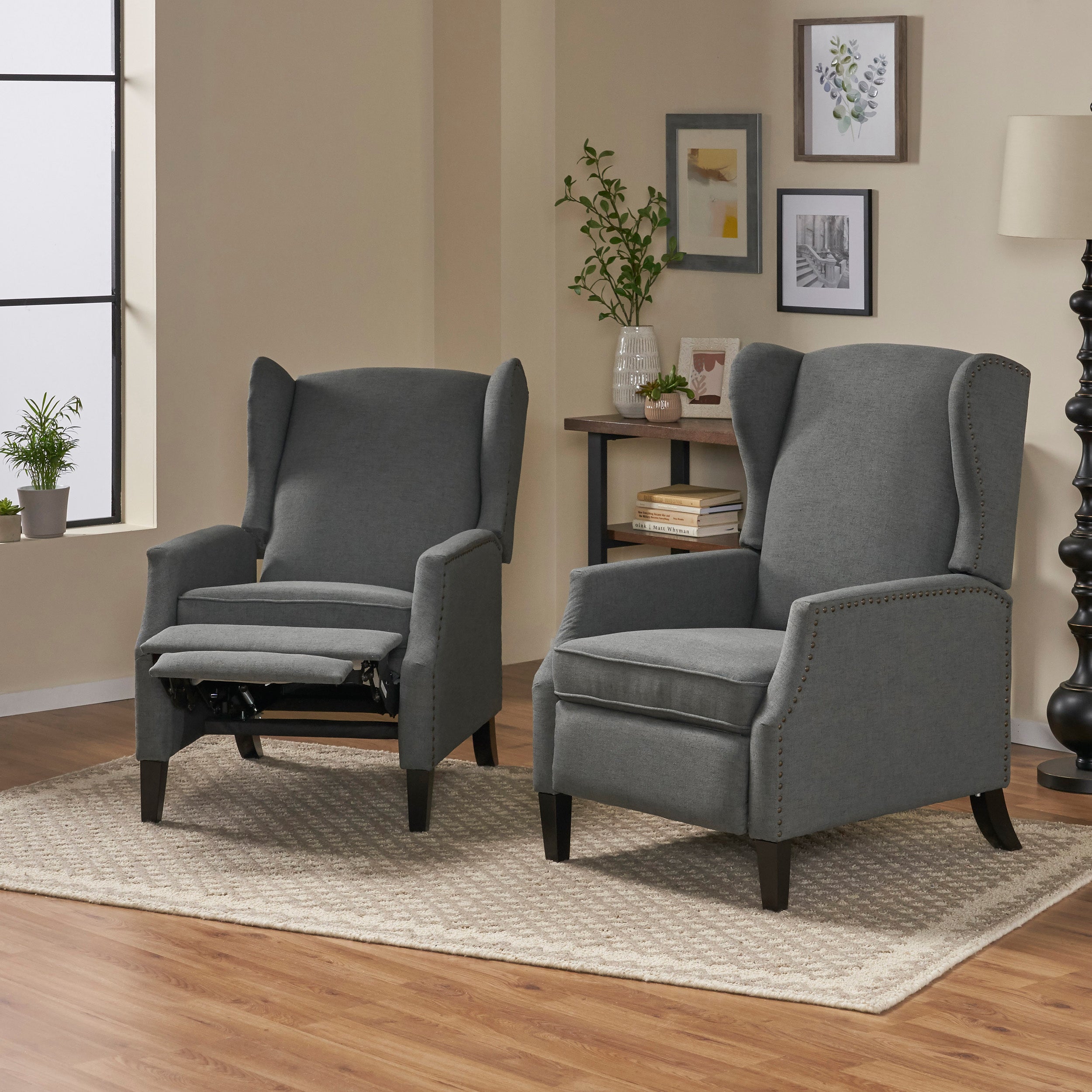 Weyland Contemporary Fabric Recliner (Set of 2)